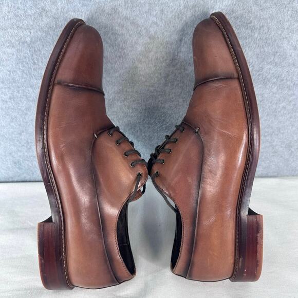 Joseph Abboud Men’s sz 10 Leather Brown Dress Shoes Workwear Oxfords Office - Picture 7 of 11